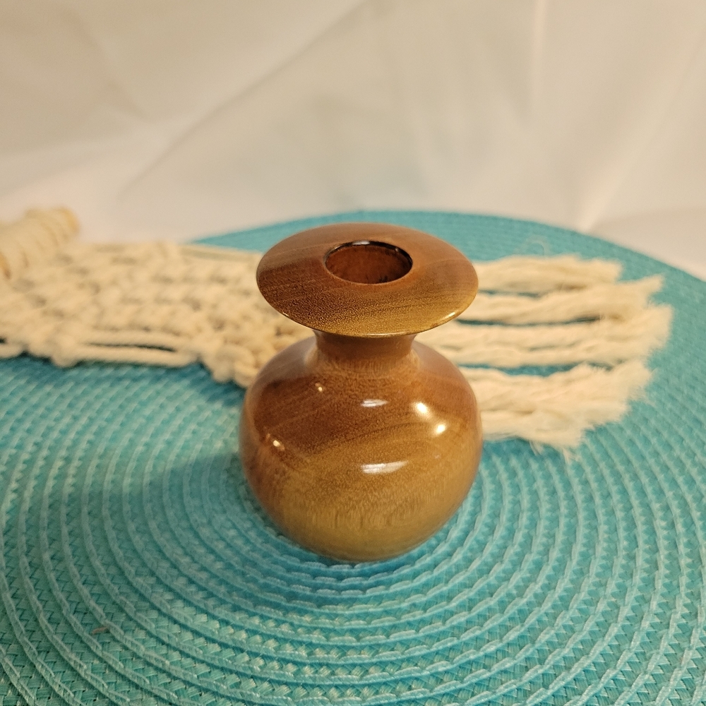 COPY - Vtg 3" Myrtlewood Vase